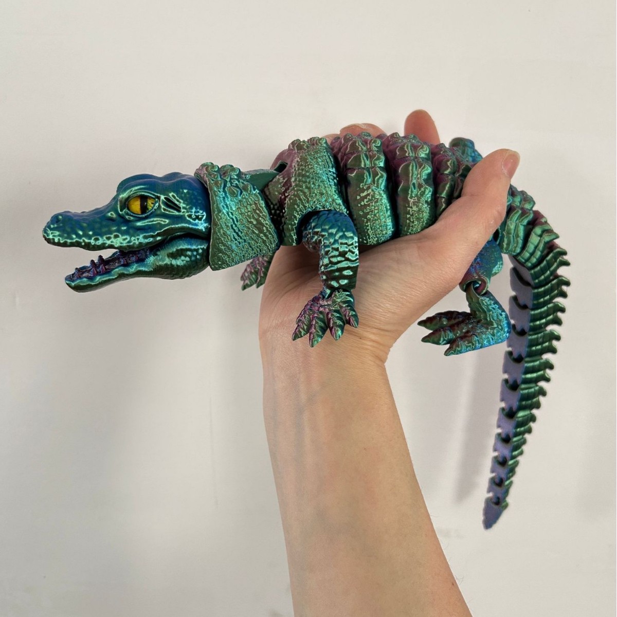 3D Printing Gif - 3D Printed Crocodile with Integrated Joint