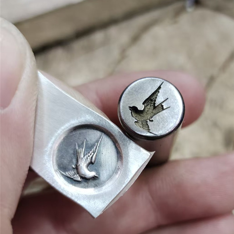 3D Printing Earrings - 3D Bird Design Metal Stamps Steel