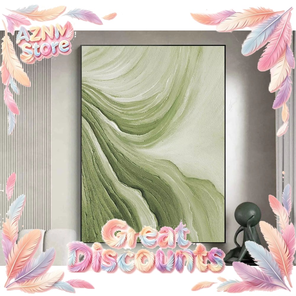 Gold Green Minimalist Abstract - 3D Printing Wall review and price