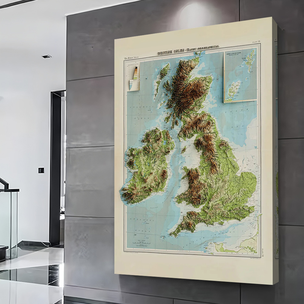 3D Relief Map of 1922 British  - 3D Printing Wall review and price