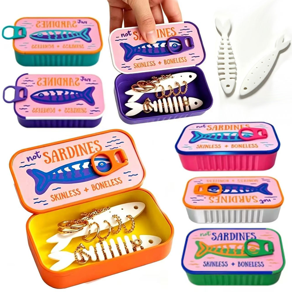 Sardine Tin Jewelry Box 3D Pri - 3D Printing Earrings review and price
