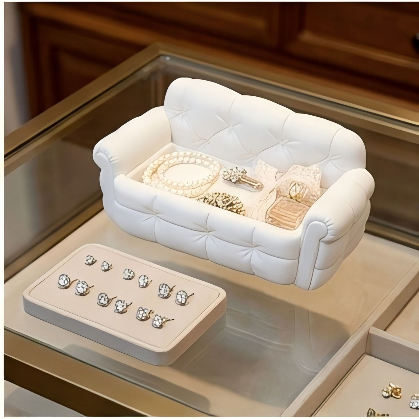 Mini Sofa Jewelry Storage Tray - 3D Printing Earrings review and price