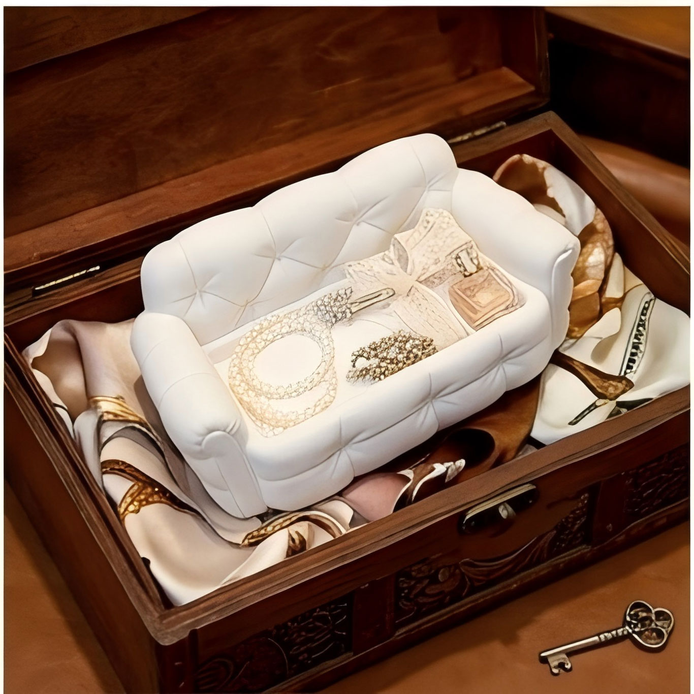 Mini Sofa Jewelry Storage Tray - 3D Printing Earrings review and price