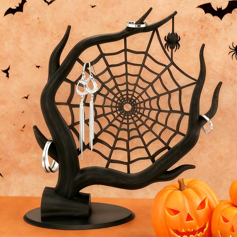 3D Printed Spider Web Hallowee - 3D Printing Earrings review and price