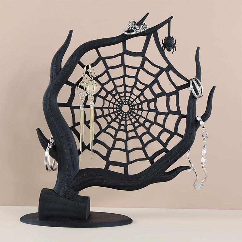 3D Printed Spider Web Hallowee - 3D Printing Earrings review and price