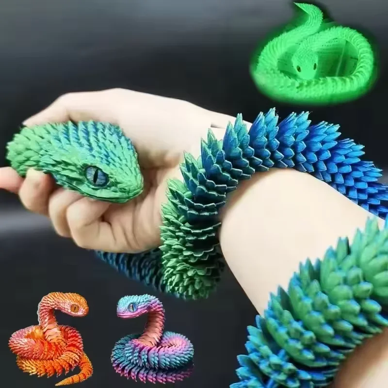 3D Printed Snake Movable Joint - 3D Printing Gif review and price