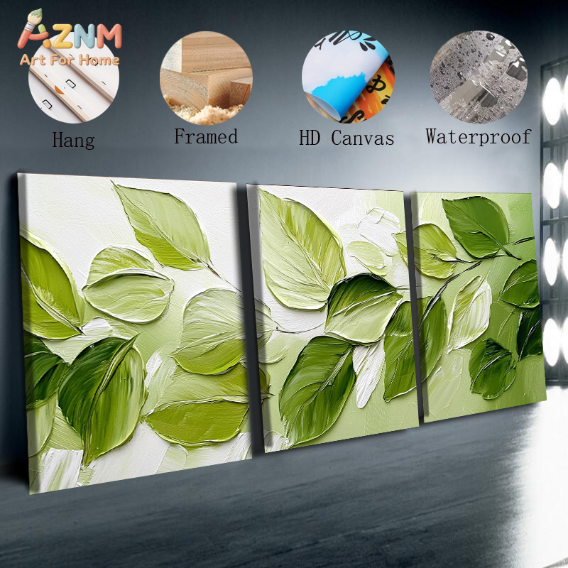 AZNM 3D Textured Green Leaf Im - 3D Printing Wall review and price