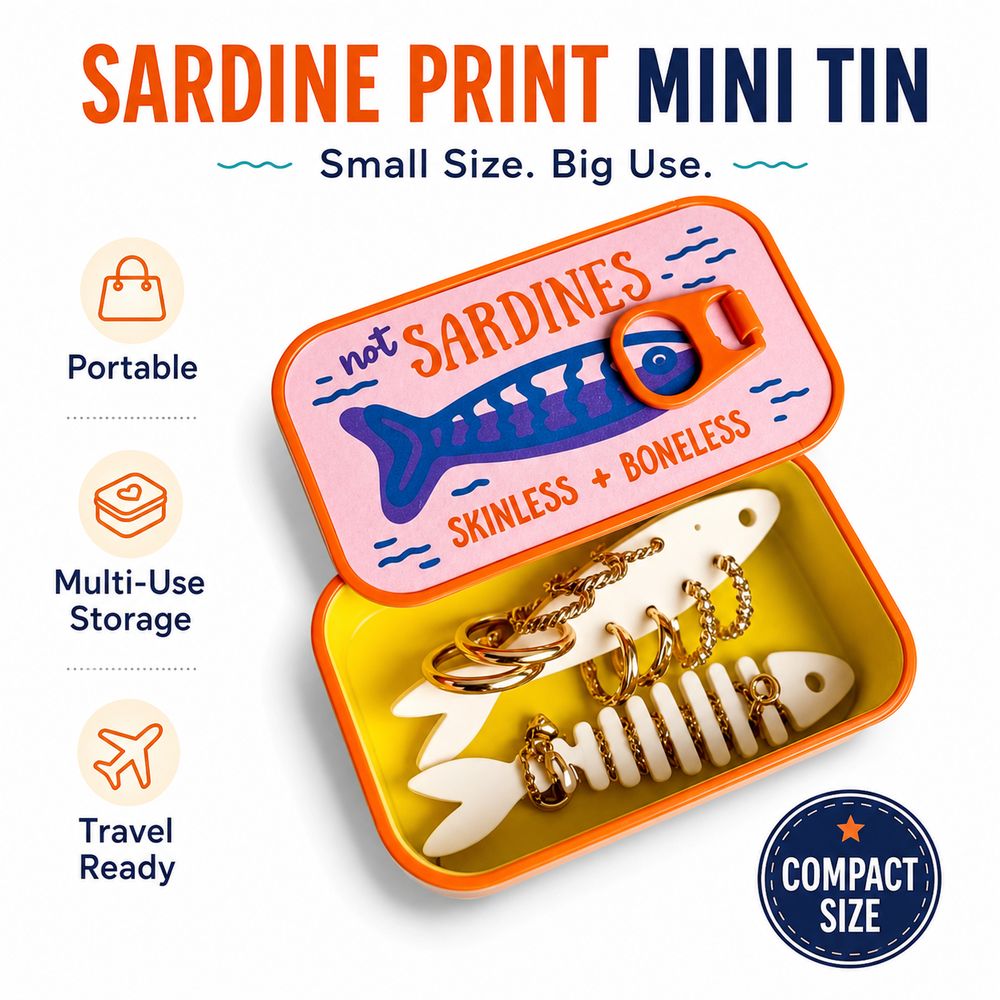 Gifts Plastic Sardine Jewelry  - 3D Printing Earrings review and price